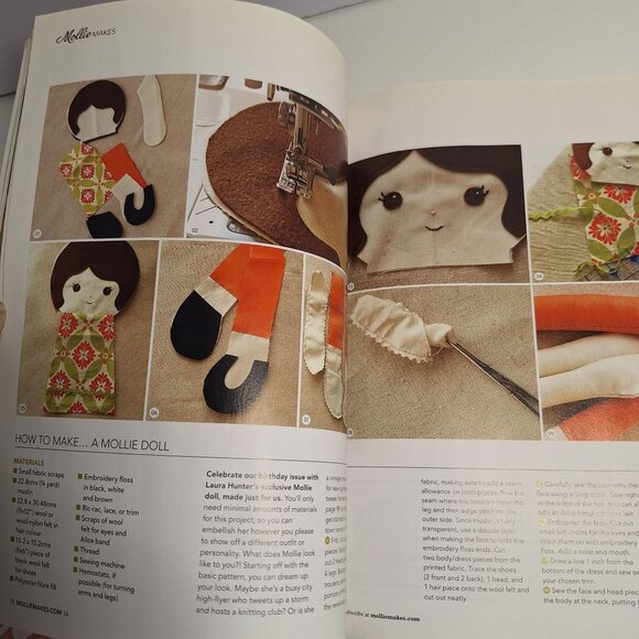 Mollie Makes Issue 14 2012 Magazine Felted Macrons Handmade Fun DIY Projects - Picture 7 of 12